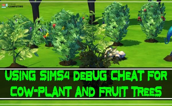Usando Sims 4 Debug Cheat per piante di mucca e alberi da frutto 