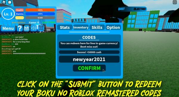 Lösen Sie Boku No Roblox Remastered-Codes erfolgreich ein