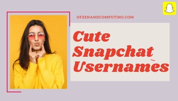 Cute Snapchat Usernames Ideas (2023)