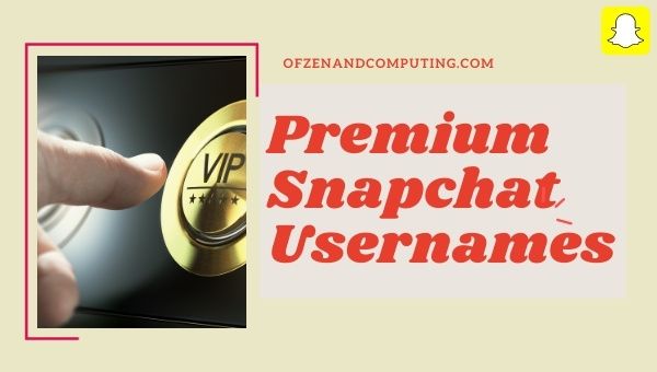 Premium Snapchat Usernames (2023)