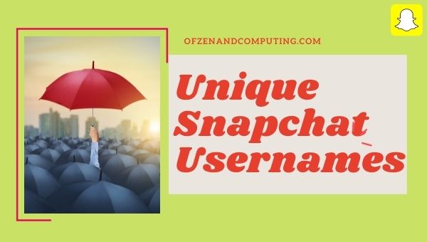 Unique Snapchat Username Ideas (2023)