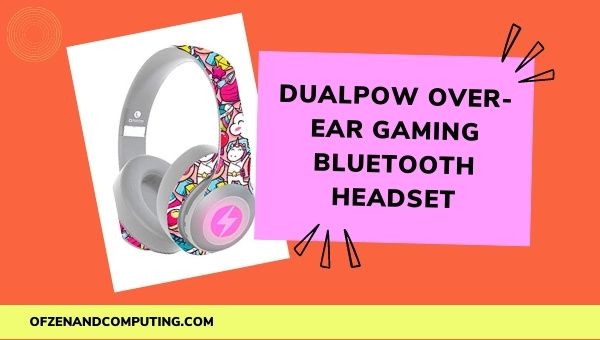 Casque Bluetooth de jeu supra-auriculaire Dualpow