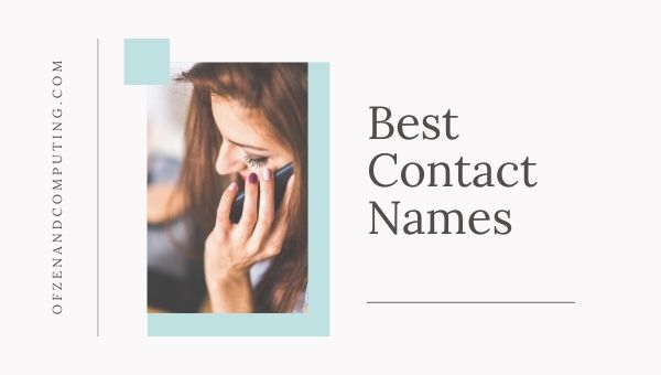Best Contact Names (2023)