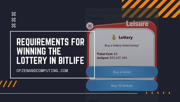 Vaatimukset lottovoitolle BitLifessa