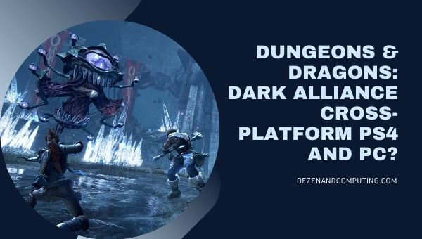 Onko D&D: Dark Alliance Cross-Platform PS4/PS5 ja PC?