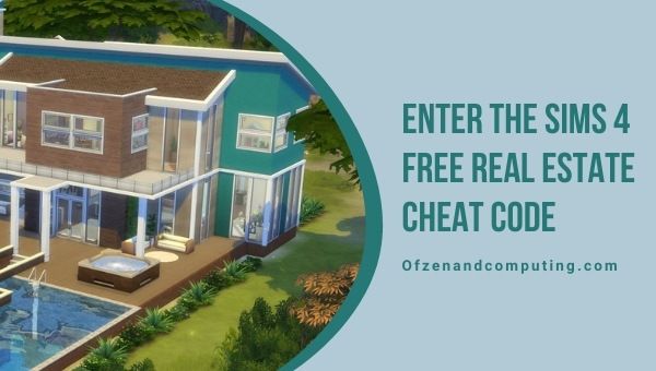 Voer de cheatcode Sims 4 Free Real Estate in