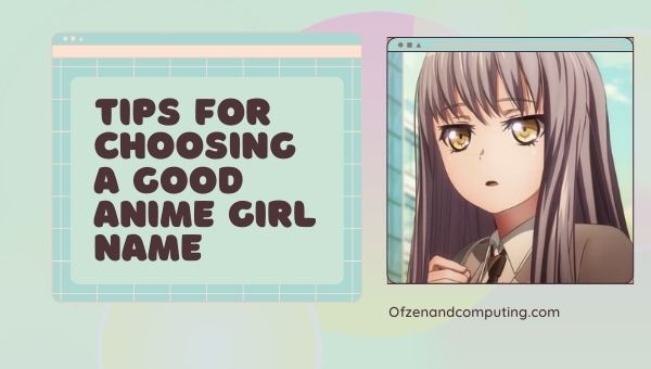 Dicas para escolher um bom nome de anime para meninas
