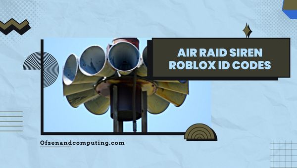 Air Raid Siren Roblox ID Codes (2022) World War II Song