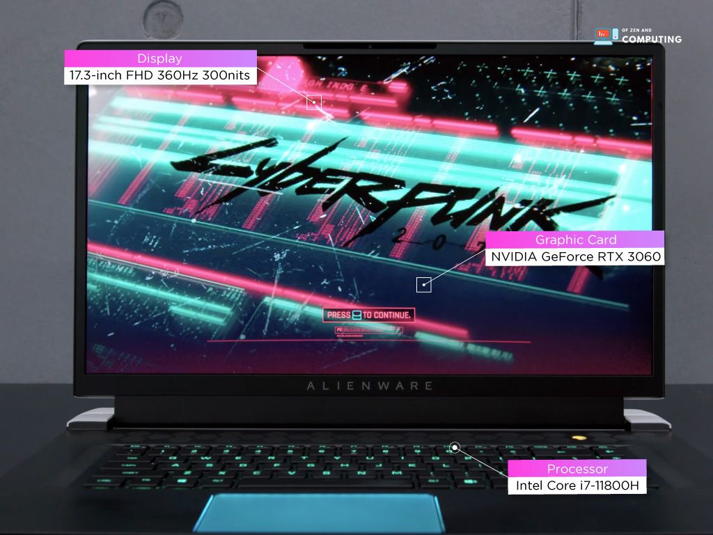 Laptop para juegos Alienware X17 R1 VR Ready