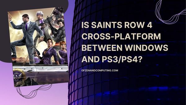 Saints Row 4 est-il multiplateforme entre PC et PS3/PS4 ?