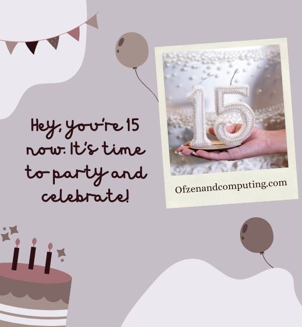 Instagram İçin Sevimli 15. Doğum Günü Altyazıları (2022)
