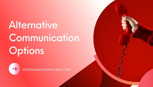 Opções alternativas de comunicação