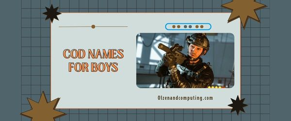Nomes COD para meninos (2023)