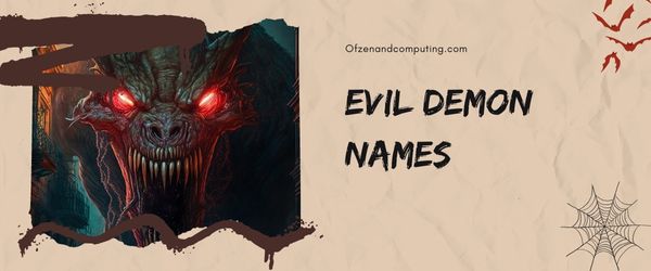 Evil Demon Names