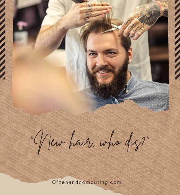Männer-Haarschnitt-Untertitel für Instagram