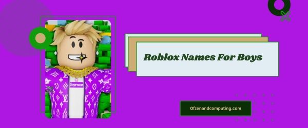 Roblox Names For Boys 2023 (nomes de usuário)