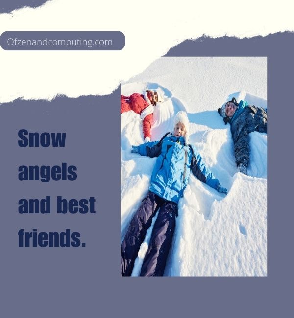 Sneeuw Instagram-onderschriften met vrienden (2024)