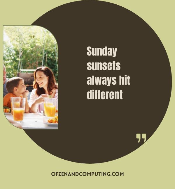 Sunday Sunset Instagram -tekstit (2024)