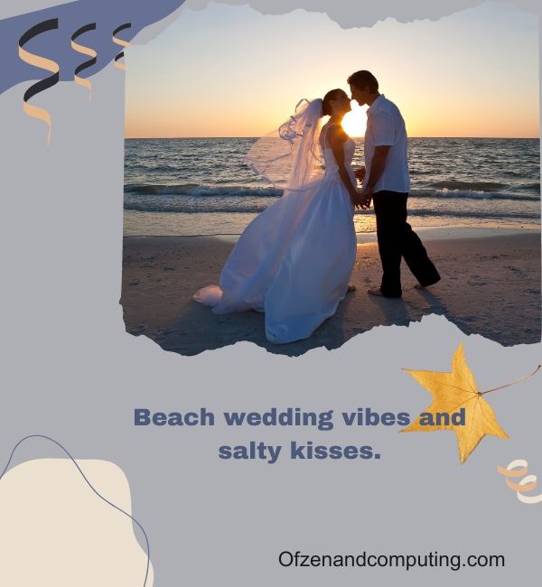 Légendes de mariage sur la plage pour Instagram (2024)