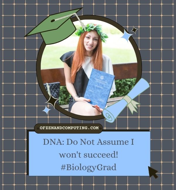Légendes d'obtention du diplôme en biologie pour Instagram (2024)