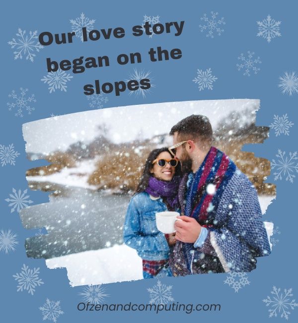 Légendes de ski en couple pour Instagram (2024)