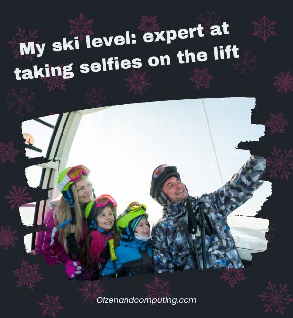Lustige Ski-Untertitel für Instagram (2024)