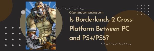 ¿Borderlands 2 es multiplataforma entre PC y PS4/PS5?