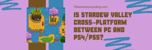 هل Stardew Valley Cross-Platform بين الكمبيوتر الشخصي و PS4 / PS5؟