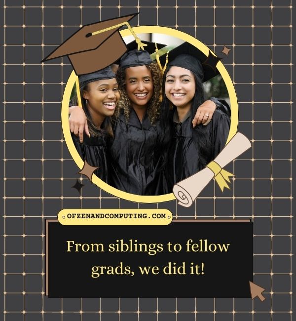 Légendes de remise des diplômes des frères et sœurs pour Instagram (2024)