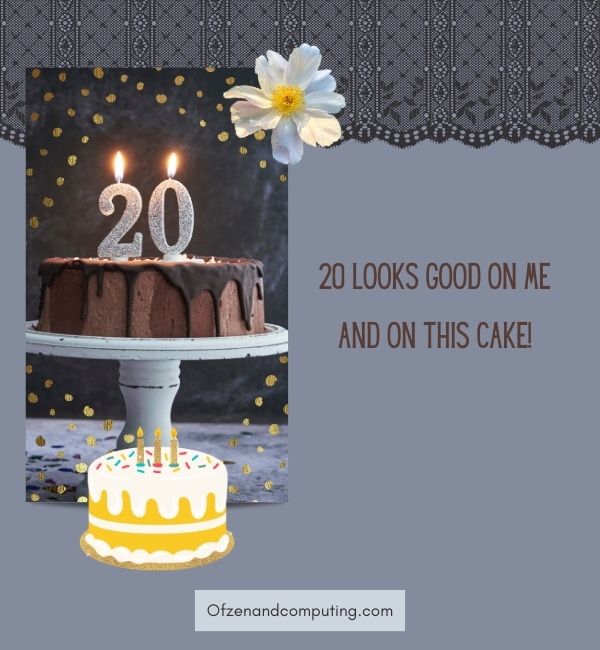 Napisy na tort z okazji 20. urodzin na Instagramie (2024)