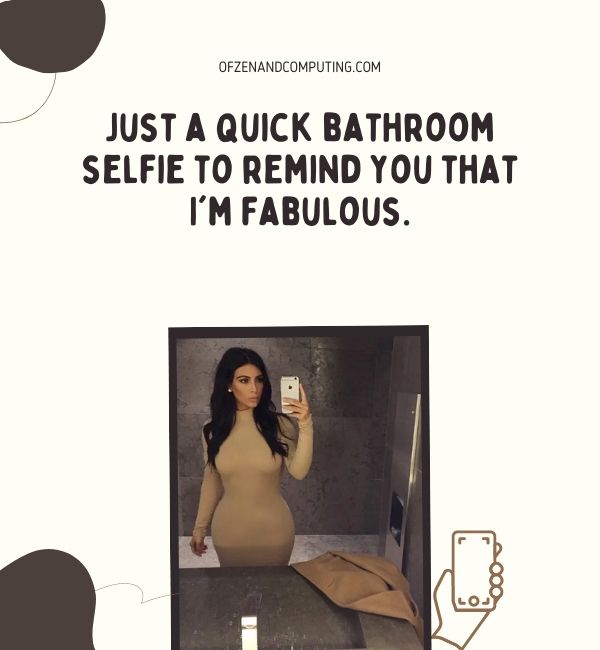 Podpisy do selfie w łazience na Instagram