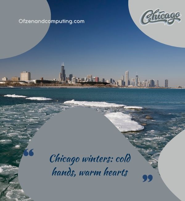 Sottotitoli invernali di Chicago per Instagram (2023)