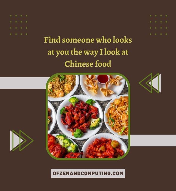 Subtítulos de comida china para Instagram