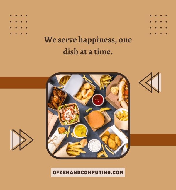 Subtítulos de Instagram de alimentos para empresas