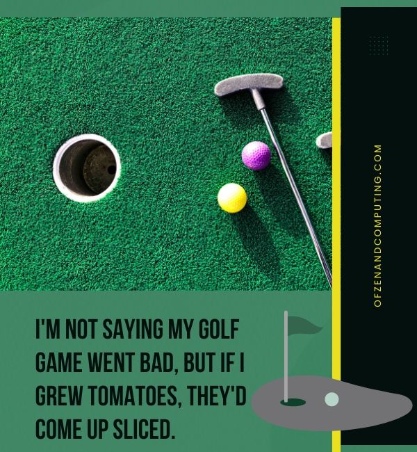 Légendes de golf drôles pour Instagram (2024)