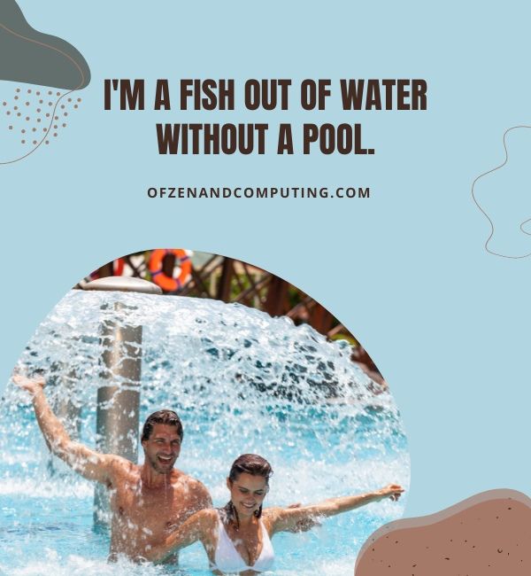 คำอธิบายภาพสระว่ายน้ำตลกสำหรับ Instagram (2023)