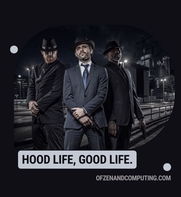 Légendes de Gangster Hood pour Instagram (2024)
