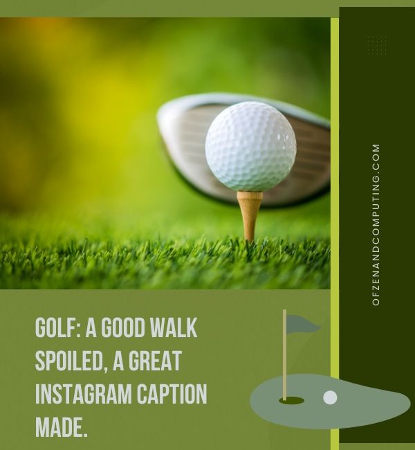 Golf-Wortspiel-Untertitel für Instagram (2024)