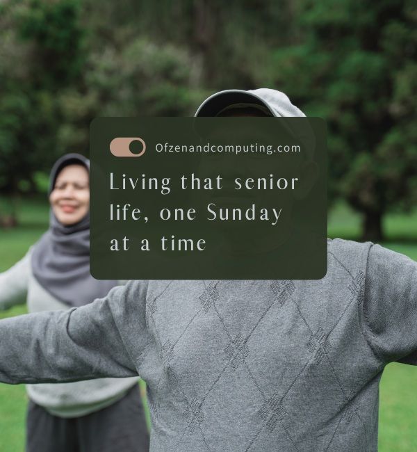 Gute Senior-Sonntagsuntertitel für Instagram (2023)
