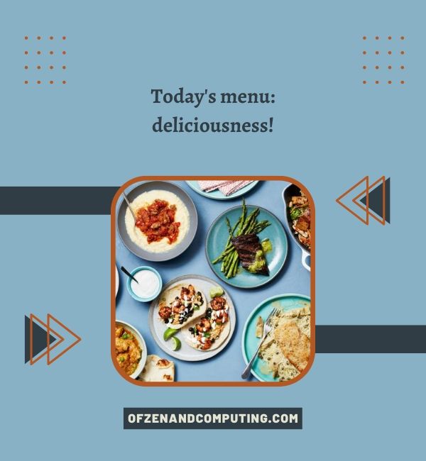 Subtítulos de Instagram para la comida que cocinaste
