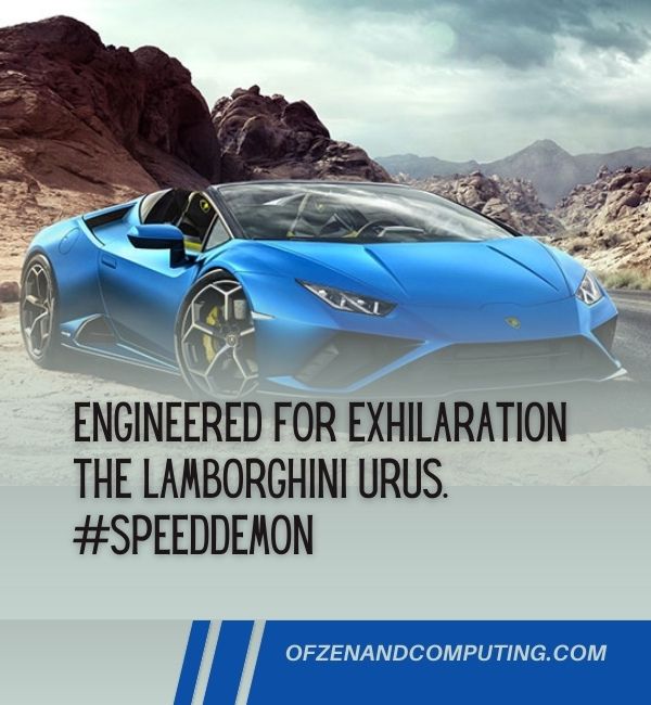Lamborghini Urus Untertitel für Instagram (2024)