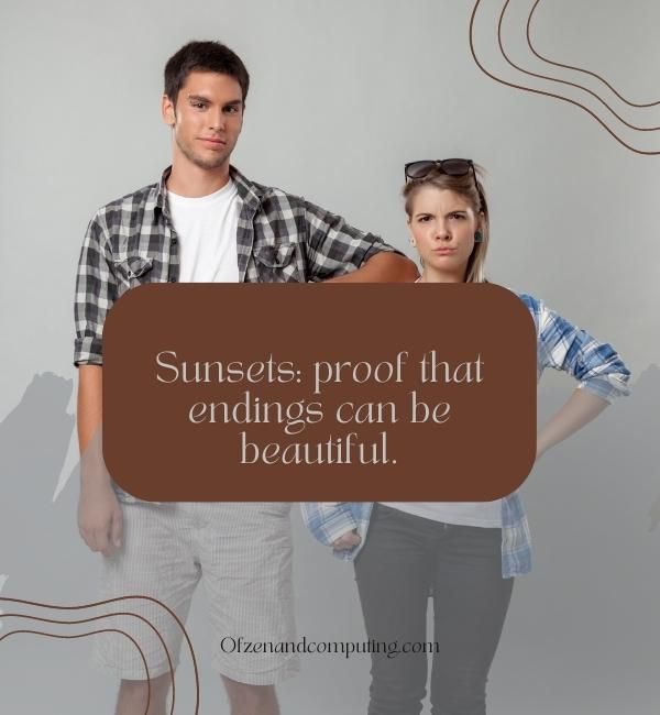 Meaningful Short Instagram Caption Sunset Quotes