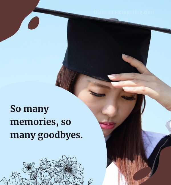 Légendes de remise des diplômes tristes pour Instagram (2024)