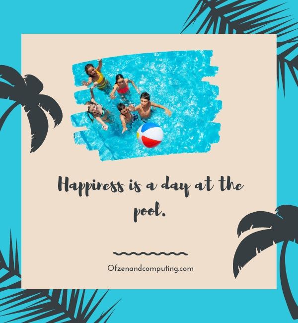 Подписи к летнему бассейну в Instagram (2024)