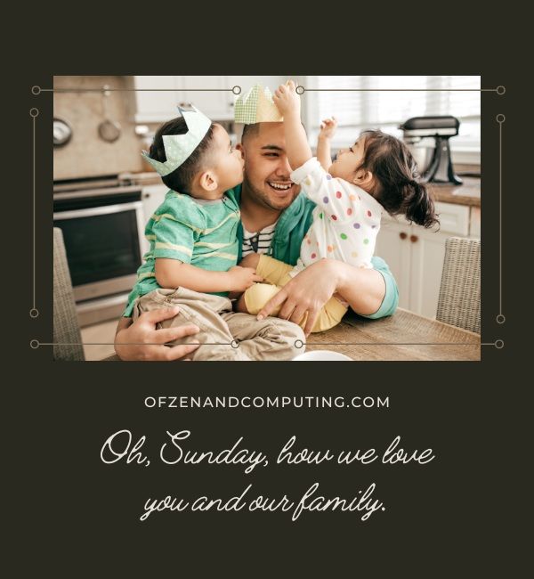 Untertitel zum Familientag am Sonntag für Instagram (2023)