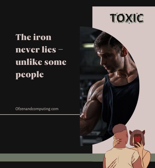 Toxic Gym-Untertitel für Instagram (2024)