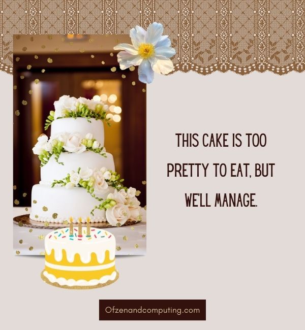 Podpisy na tortie weselnym na Instagramie (2024)
