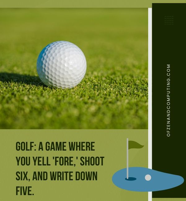 Subtítulos ingeniosos de golf para Instagram (2024)
