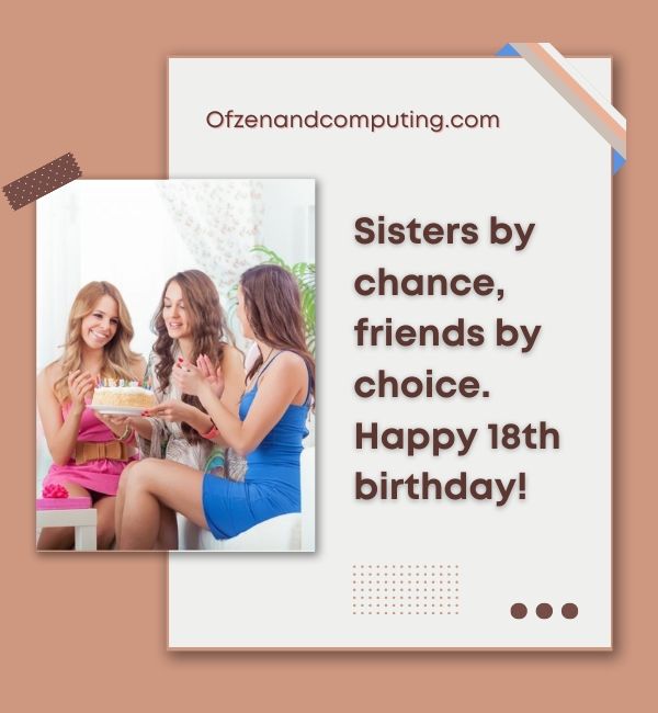 Légendes Instagram du 18e anniversaire pour soeur 