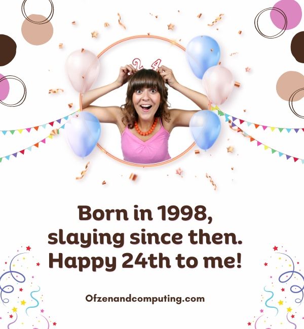 คำบรรยายวันเกิดครบรอบ 24 ปีที่ดีที่สุดสำหรับ Instagram (2024)